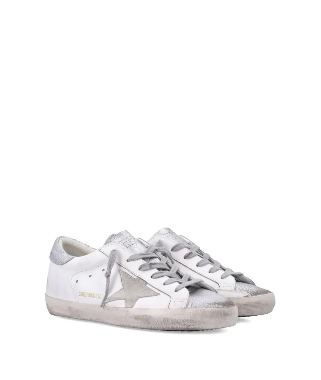 GOLDEN GOOSE Белые кожаные кроссовки, фото 4