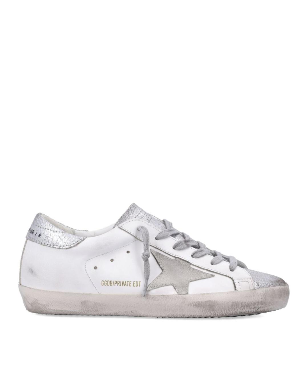 GOLDEN GOOSE Белые кожаные кроссовки, фото 1
