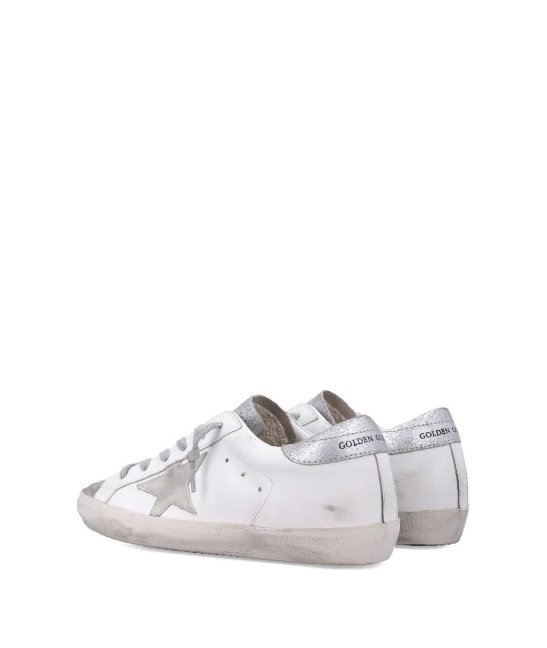 GOLDEN GOOSE Белые кожаные кроссовки, фото 3