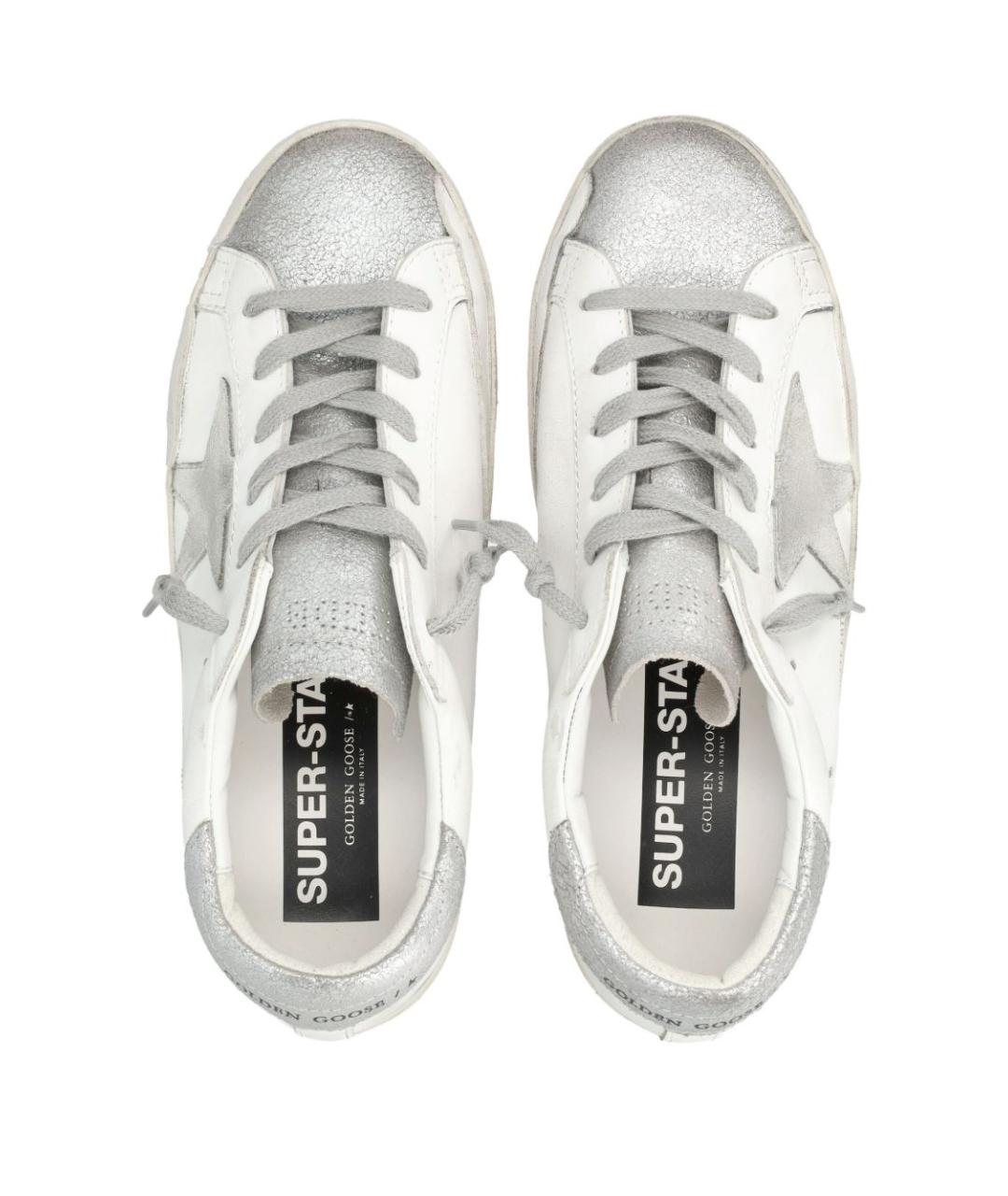 GOLDEN GOOSE Белые кожаные кроссовки, фото 2