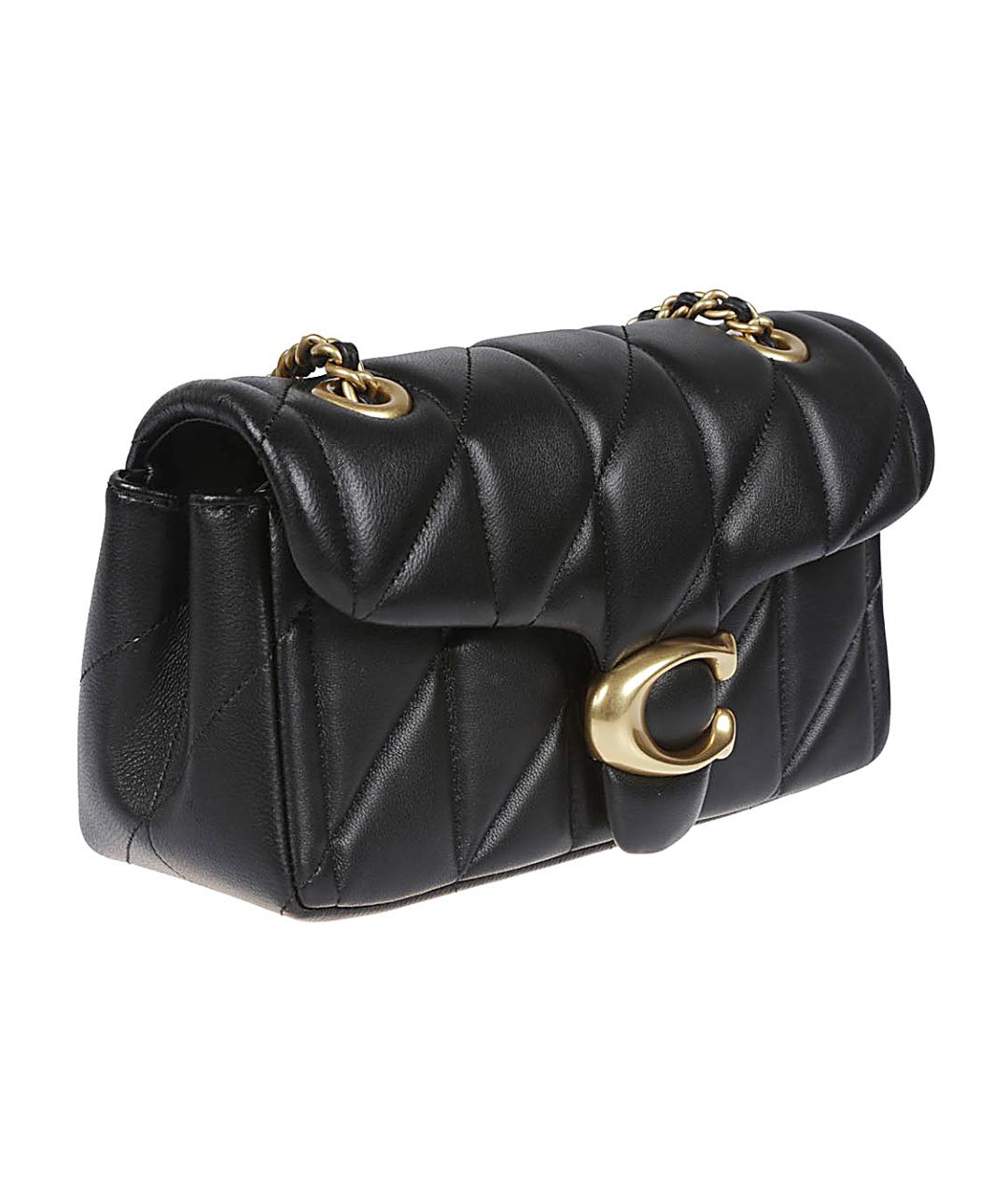 COACH Черная кожаная сумка через плечо, фото 9