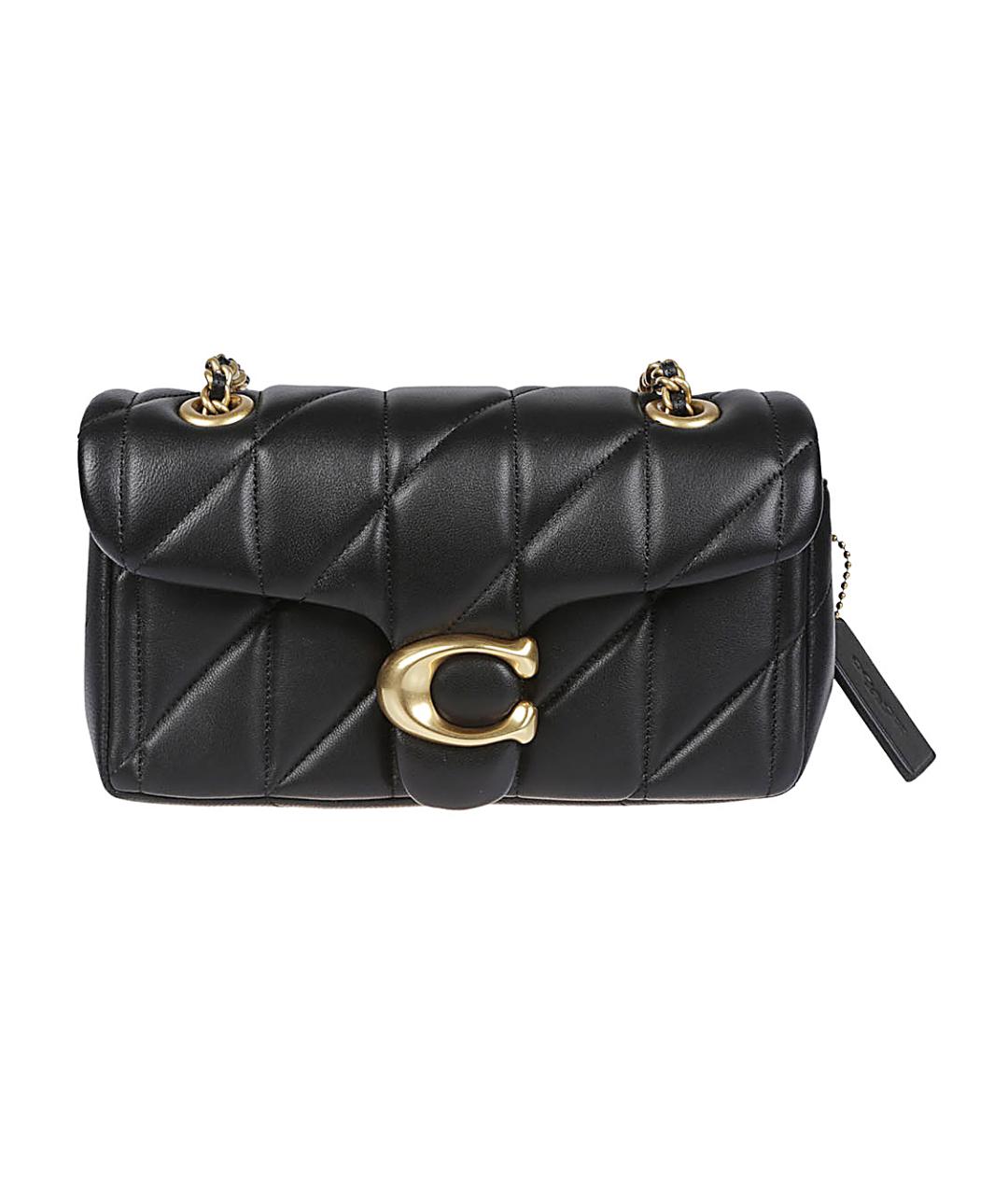 COACH Черная кожаная сумка через плечо, фото 7