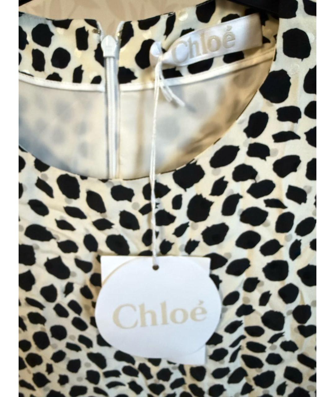 CHLOE Мульти шелковое коктейльное платье, фото 3