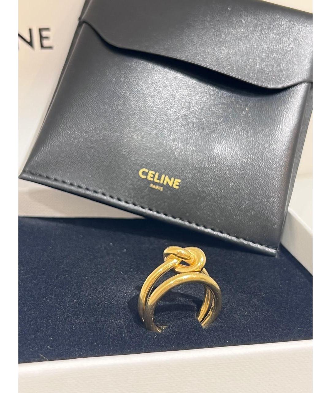 CELINE Золотое металлическое кольцо, фото 3