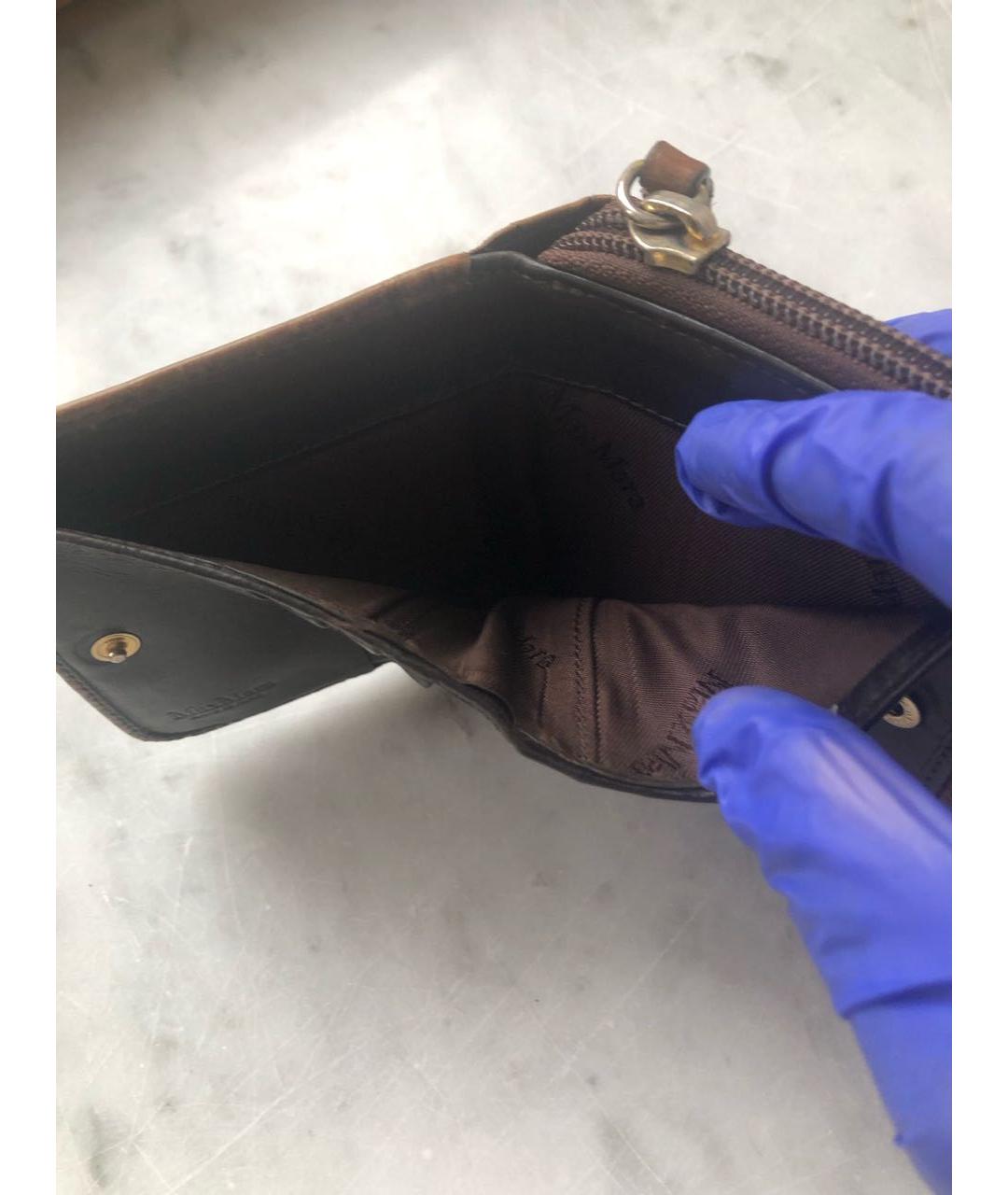 MAX MARA Коричневый кожаный кошелек, фото 4