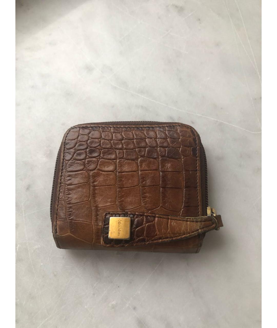MAX MARA Коричневый кожаный кошелек, фото 3