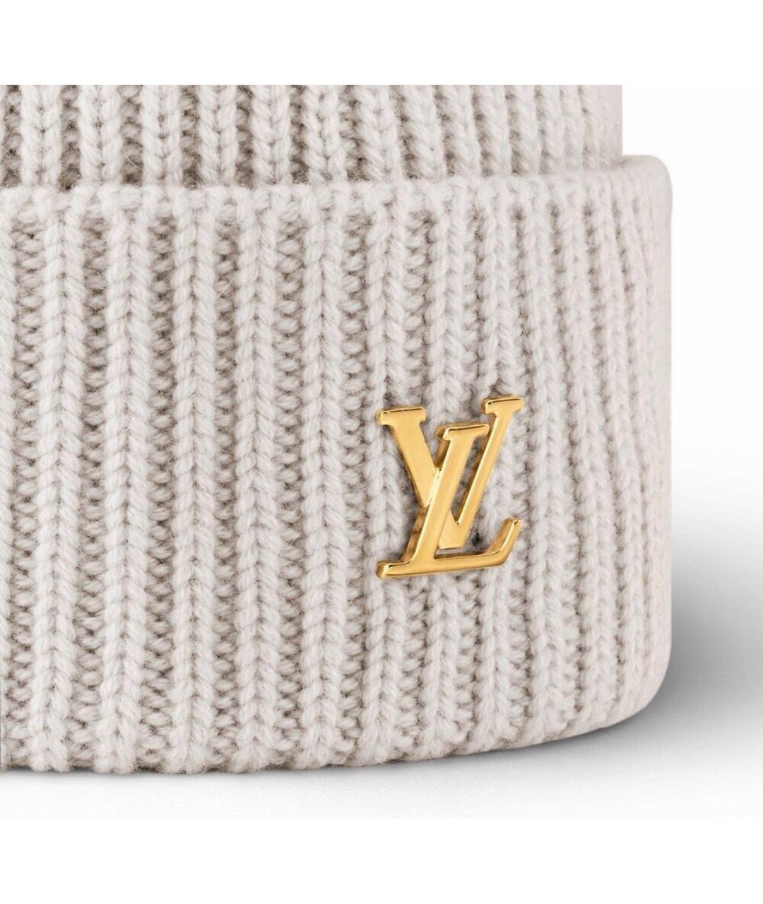 LOUIS VUITTON Серая шерстяная шапка, фото 3