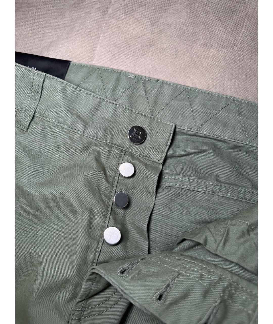 BALMAIN Хаки хлопковые повседневные брюки, фото 4