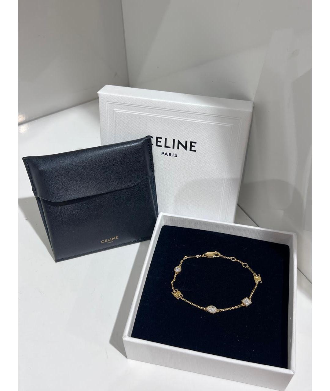 CELINE Золотой металлический браслет, фото 2