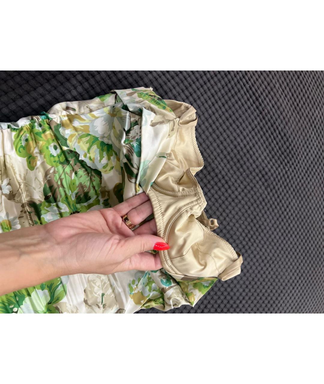 DOLCE&GABBANA Мульти шелковое коктейльное платье, фото 5