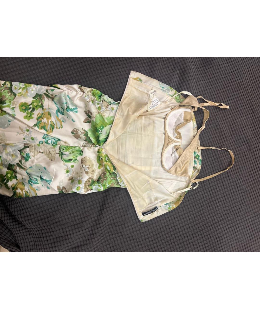 DOLCE&GABBANA Мульти шелковое коктейльное платье, фото 3