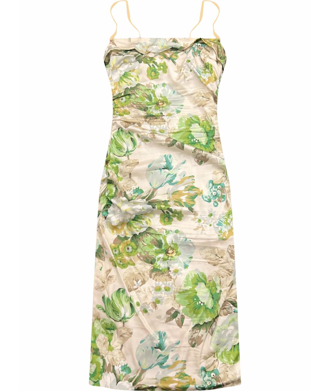 DOLCE&GABBANA Мульти шелковое коктейльное платье, фото 1