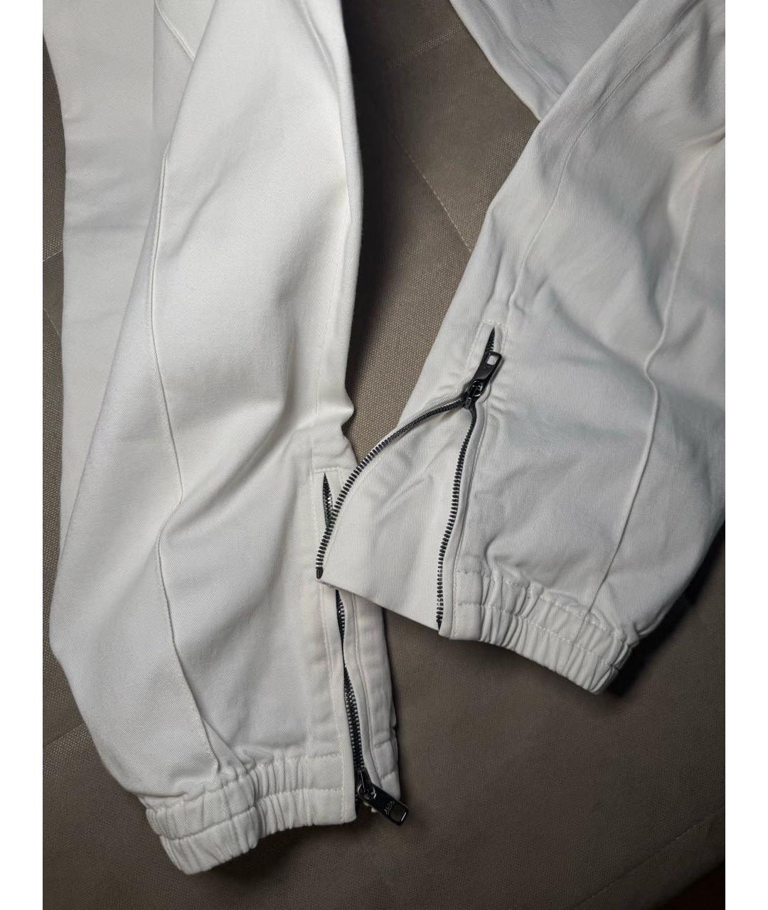 DOLCE&GABBANA Белые хлопко-эластановые повседневные брюки, фото 5