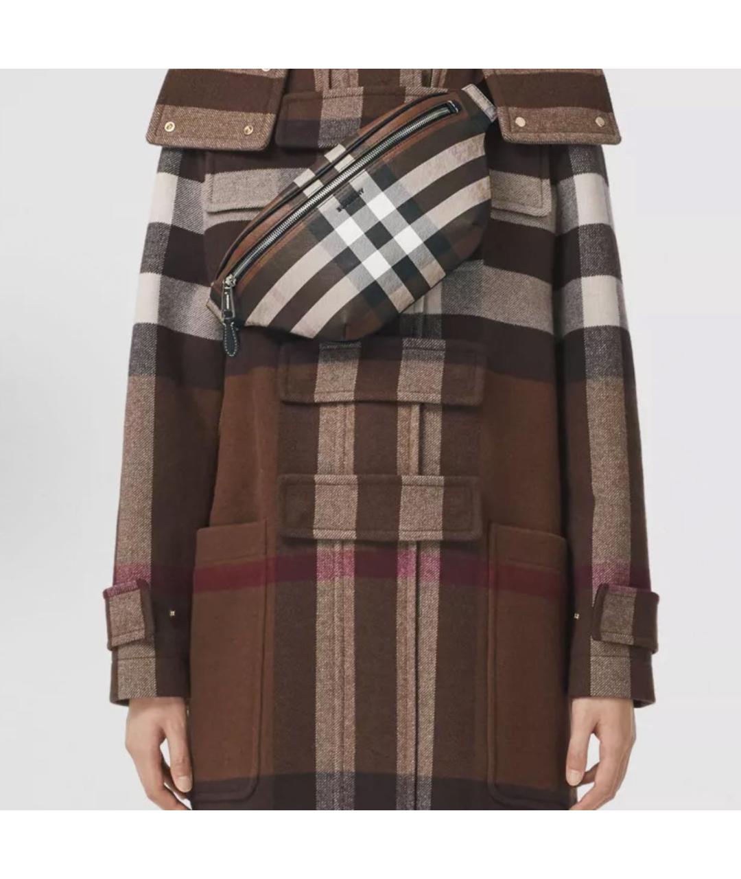 BURBERRY Коричневая поясная сумка, фото 6