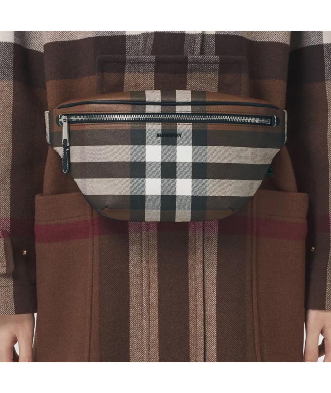 BURBERRY Коричневая поясная сумка, фото 5