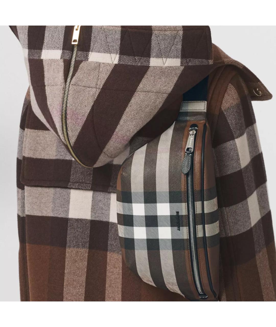 BURBERRY Коричневая поясная сумка, фото 7