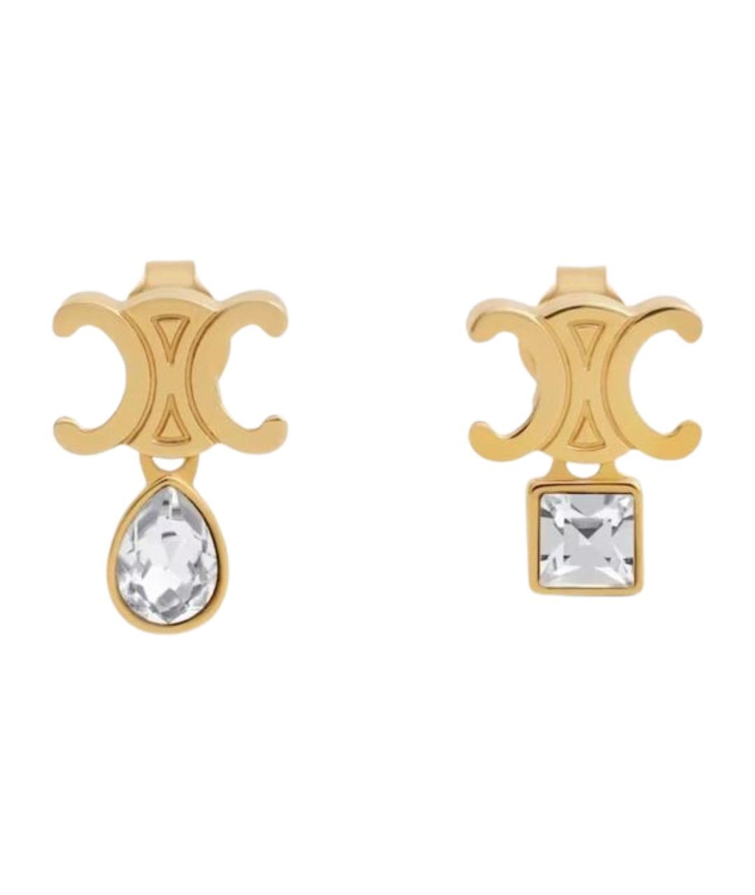 CELINE Золотые латунные серьги, фото 1