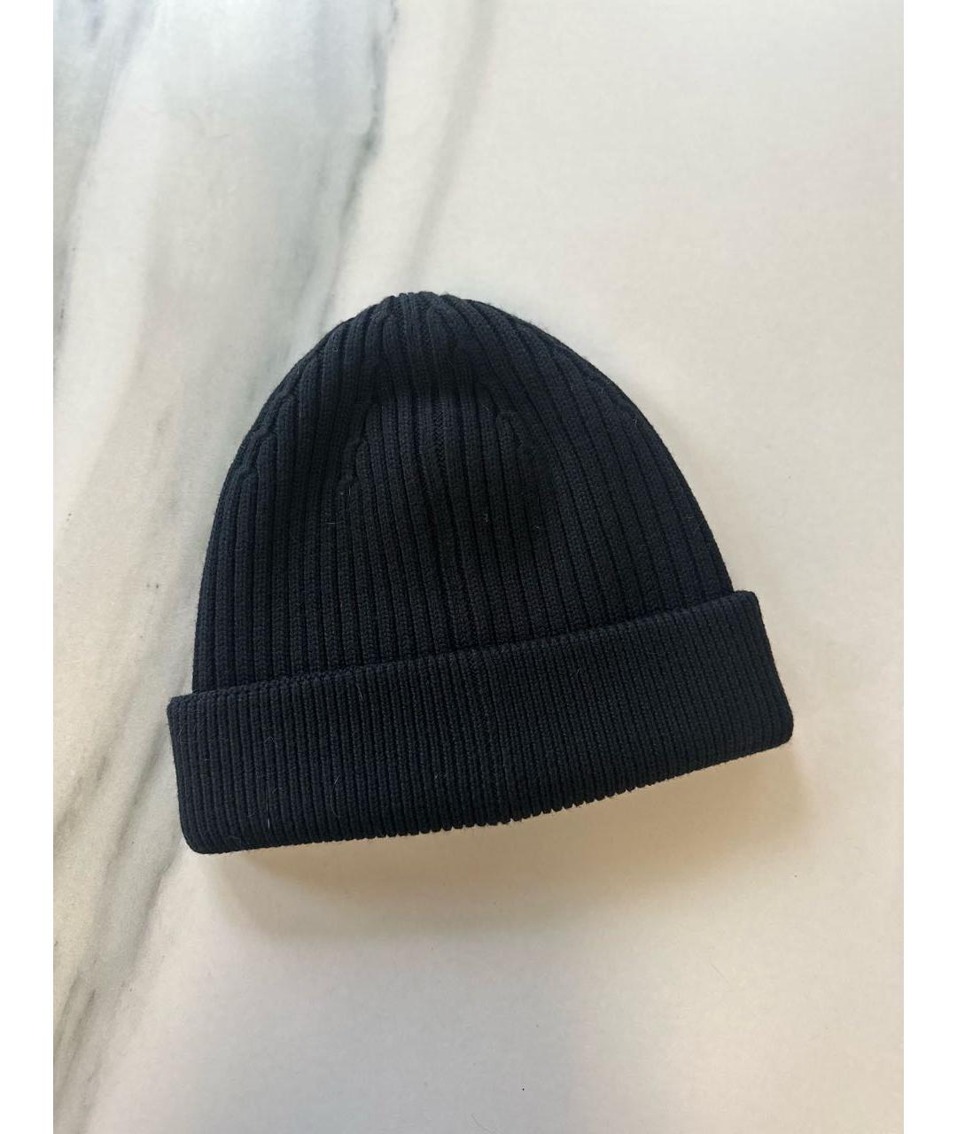 LOEWE Черная шерстяная шапка, фото 2