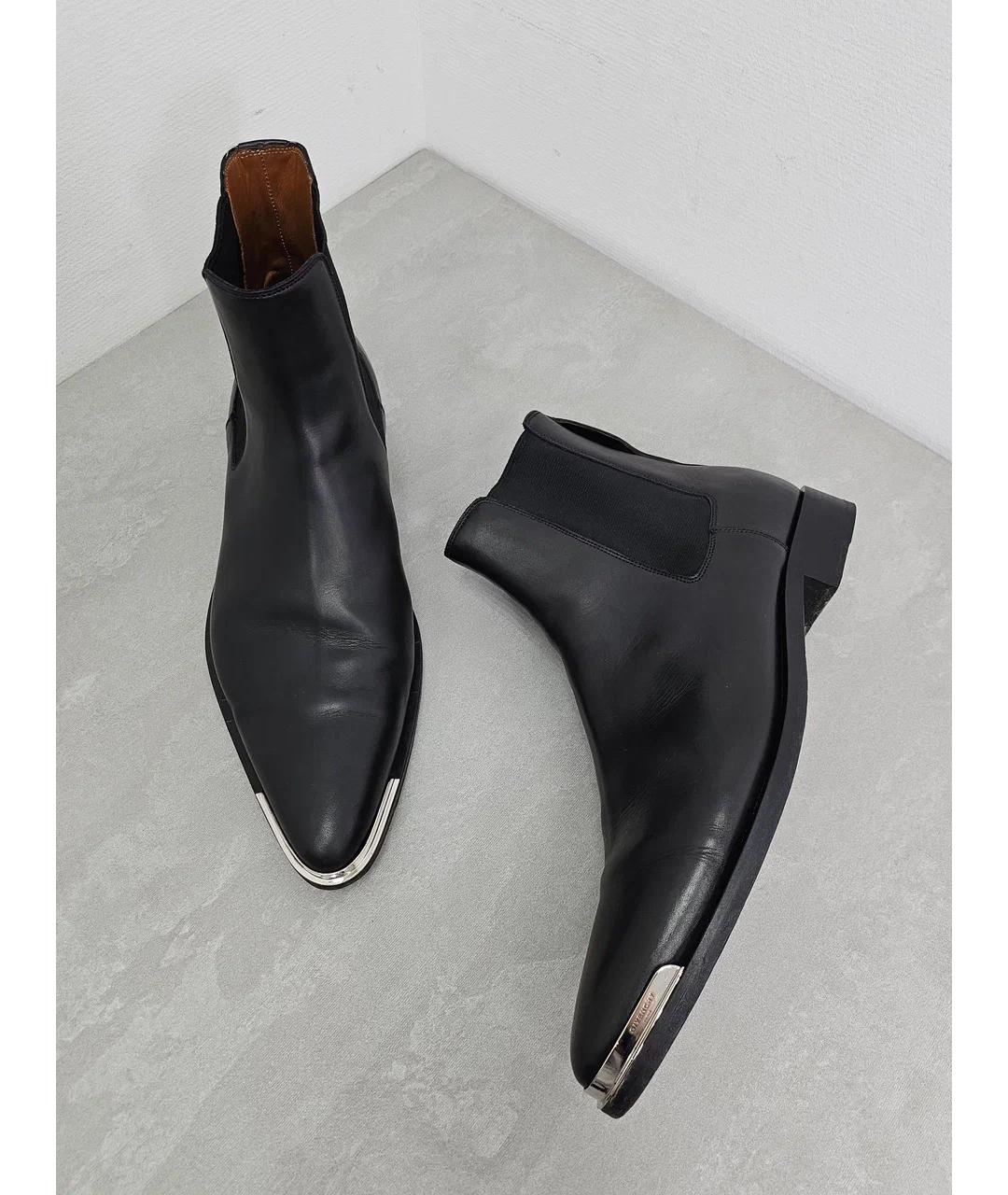 GIVENCHY Черные кожаные высокие ботинки, фото 9