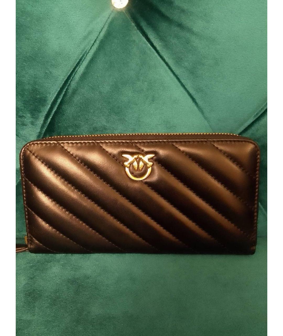 PINKO Черный кожаный кошелек, фото 2