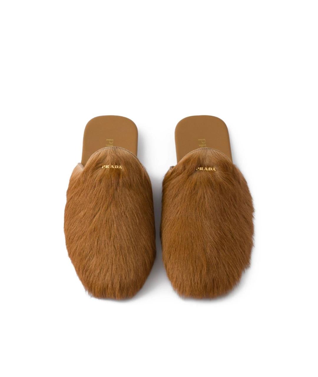 PRADA Коричневые кожаные мюли, фото 2
