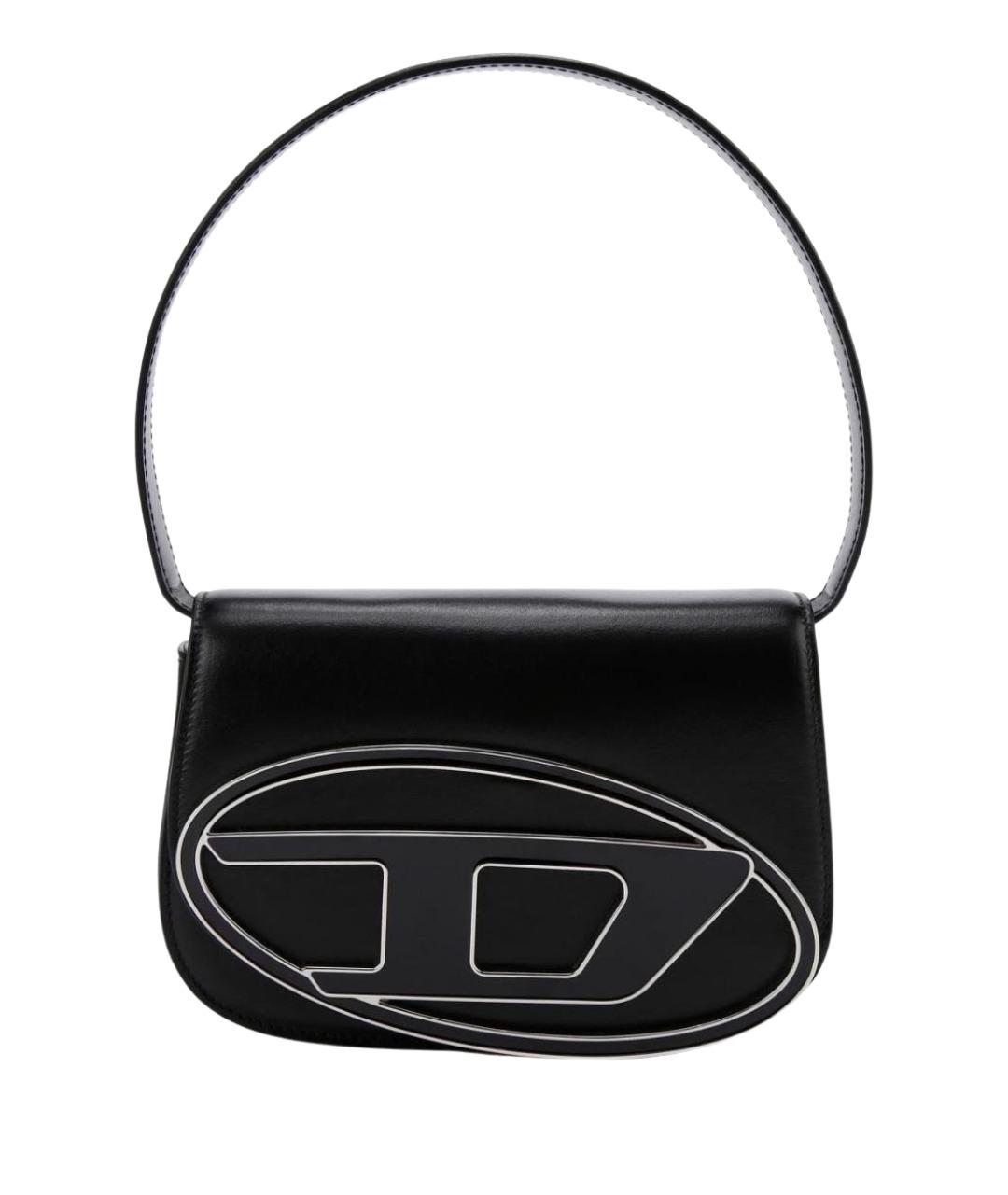 DIESEL Черная кожаная сумка через плечо, фото 1