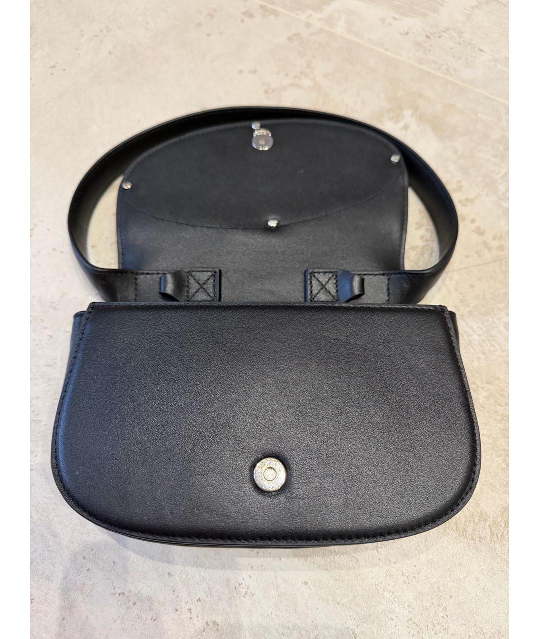 DIESEL Черная кожаная сумка через плечо, фото 3