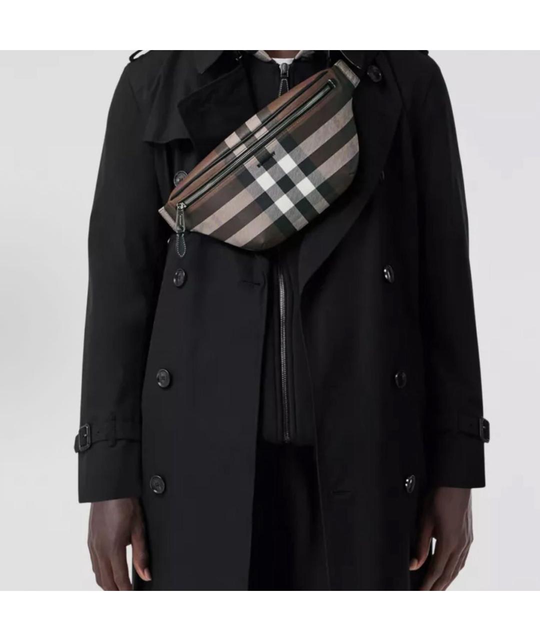 BURBERRY Коричневая поясная сумка, фото 3