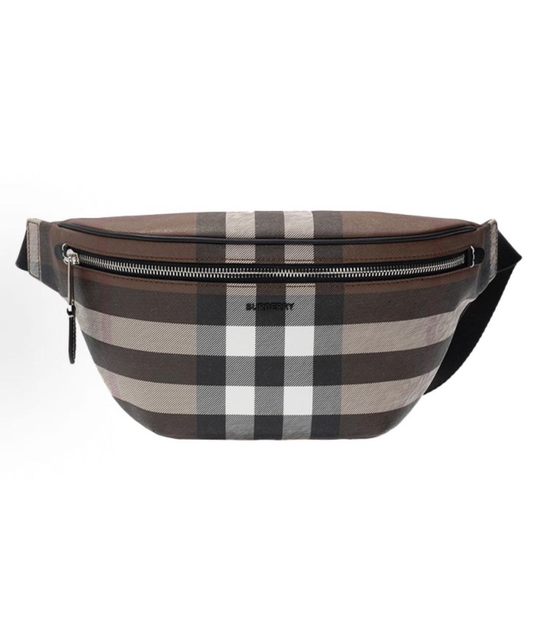 BURBERRY Коричневая поясная сумка, фото 1