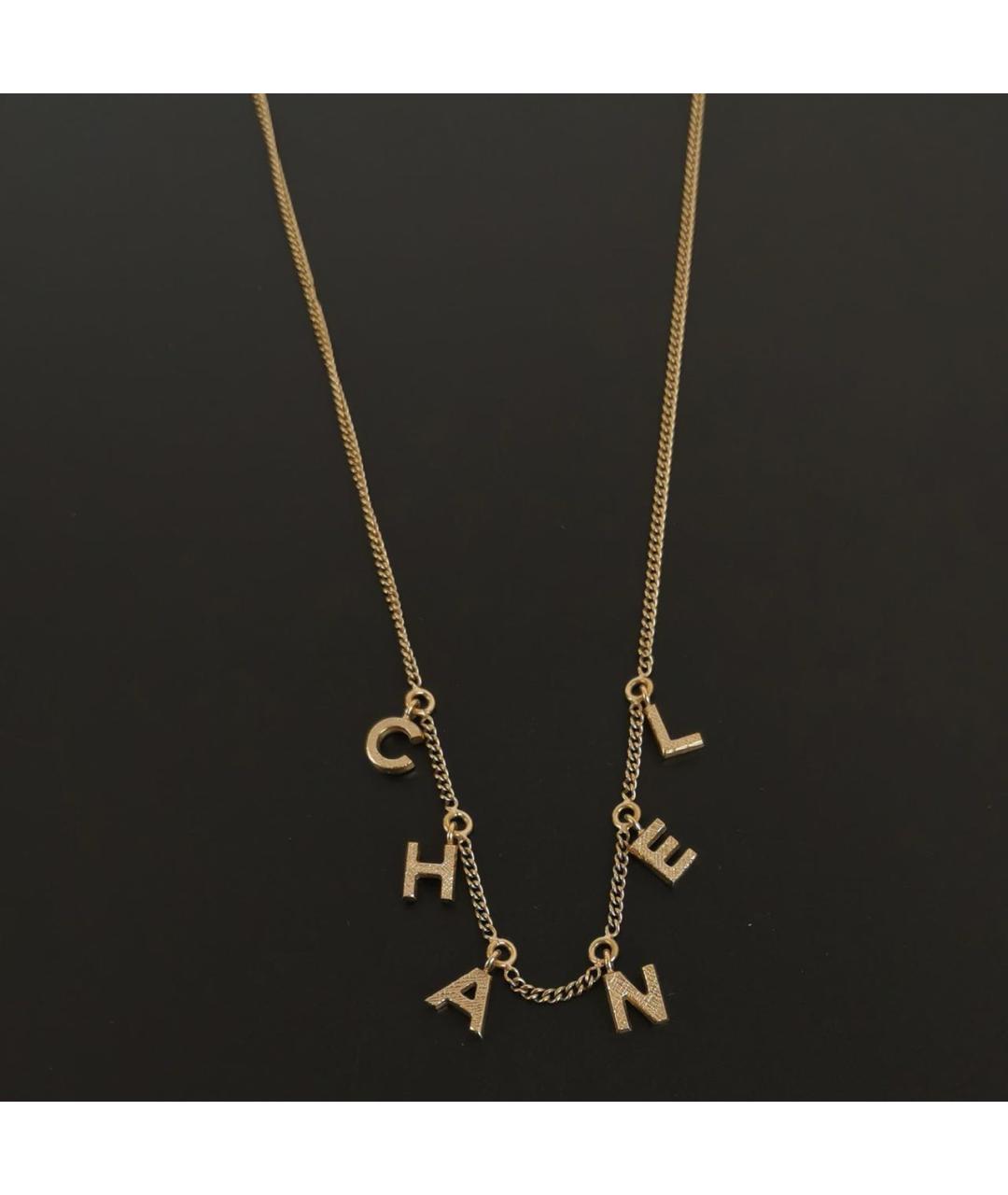 CHANEL Золотое металлическое колье, фото 6