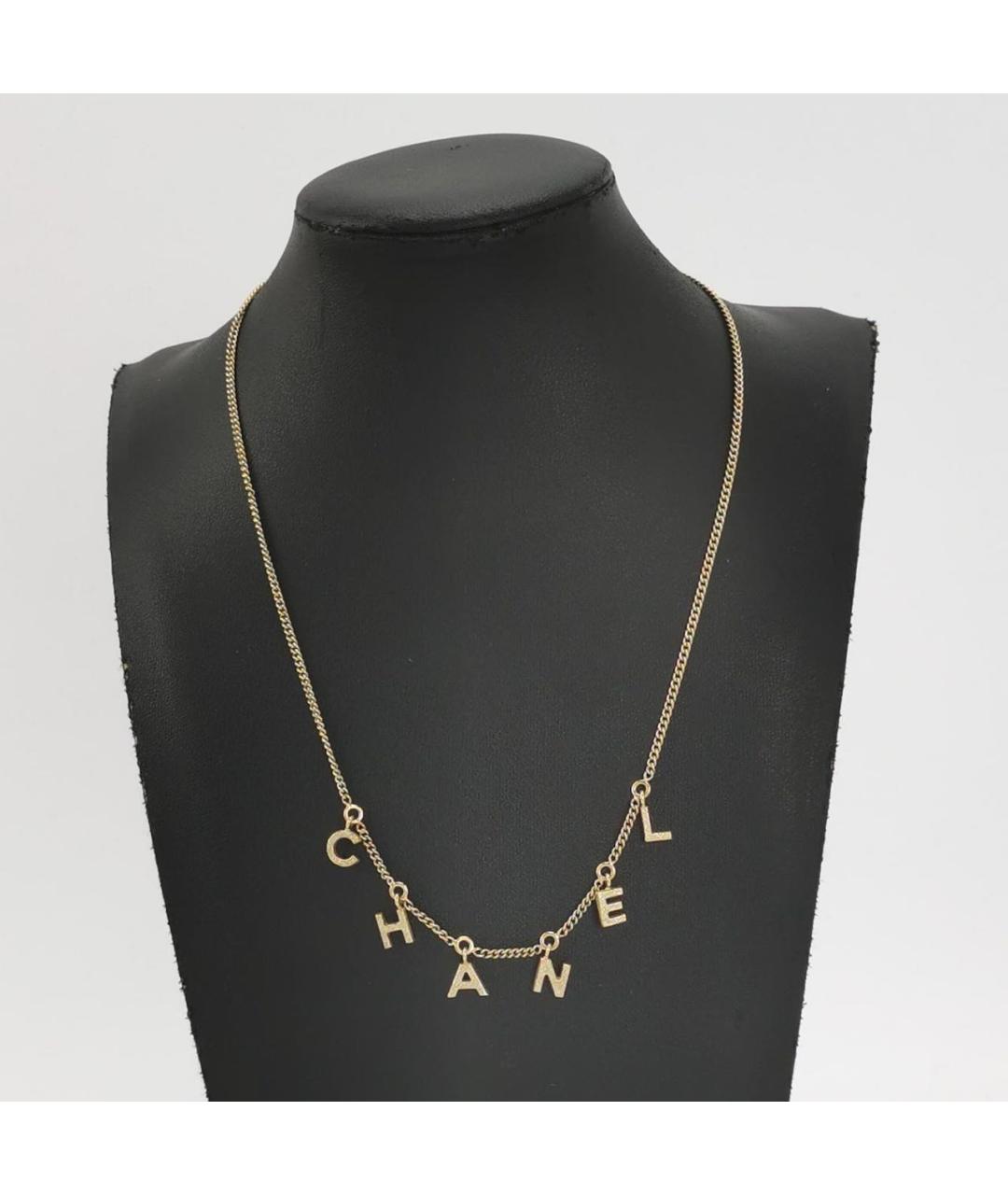 CHANEL Золотое металлическое колье, фото 2