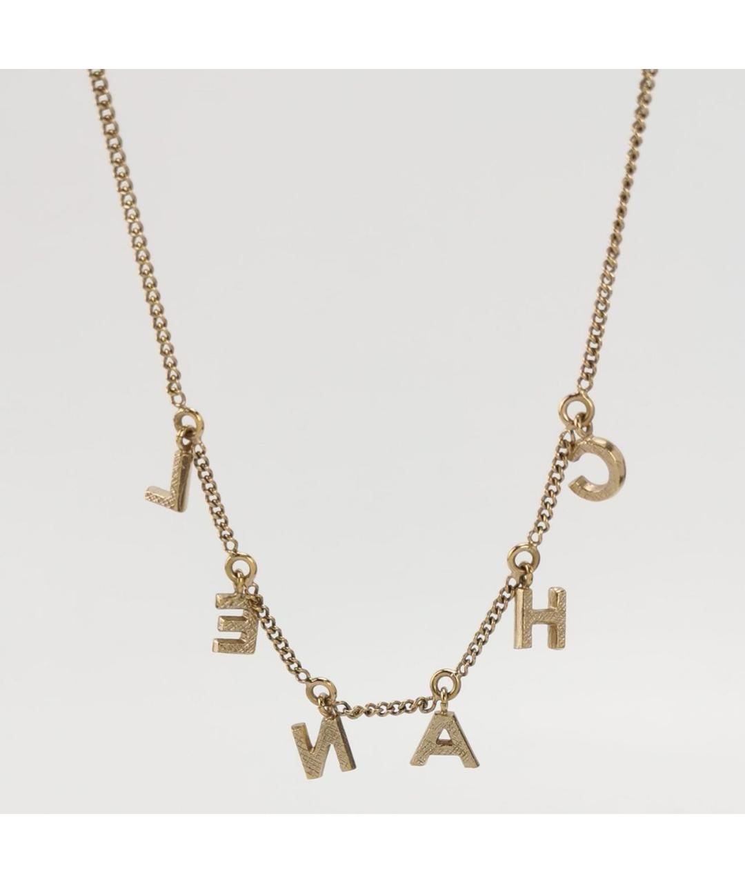 CHANEL Золотое металлическое колье, фото 3