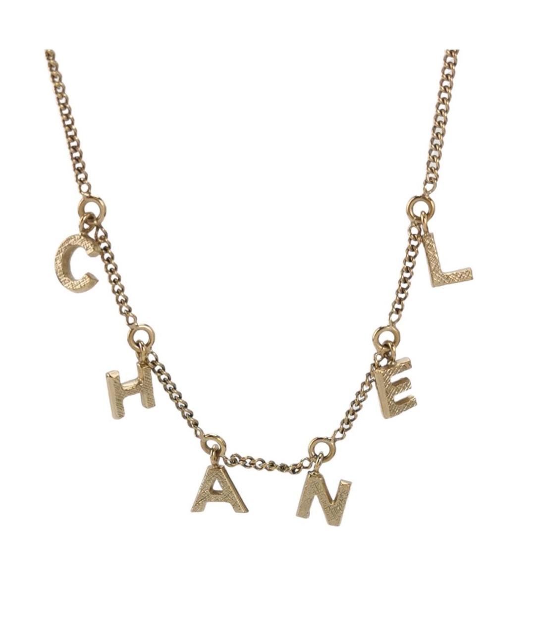 CHANEL Золотое металлическое колье, фото 1