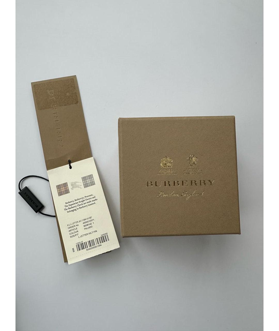 BURBERRY Серебрянный металлический кулон, фото 8