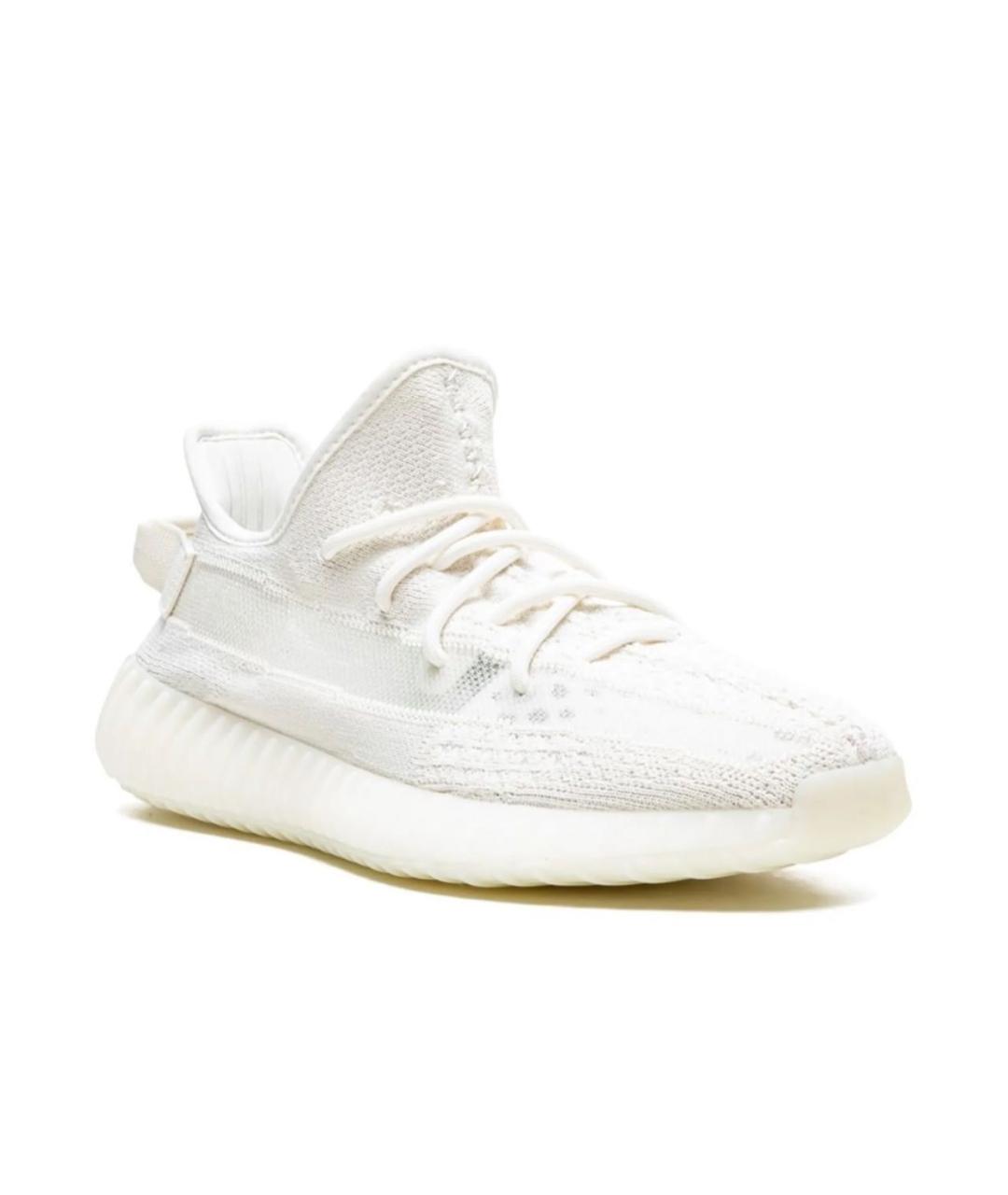 ADIDAS YEEZY Белые текстильные низкие кроссовки / кеды, фото 4