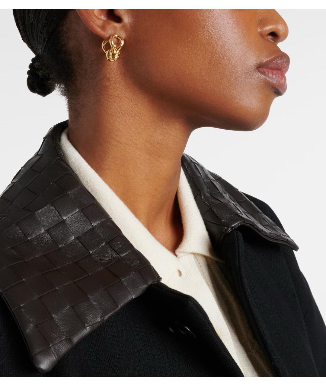 BOTTEGA VENETA Золотые металлические серьги, фото 2