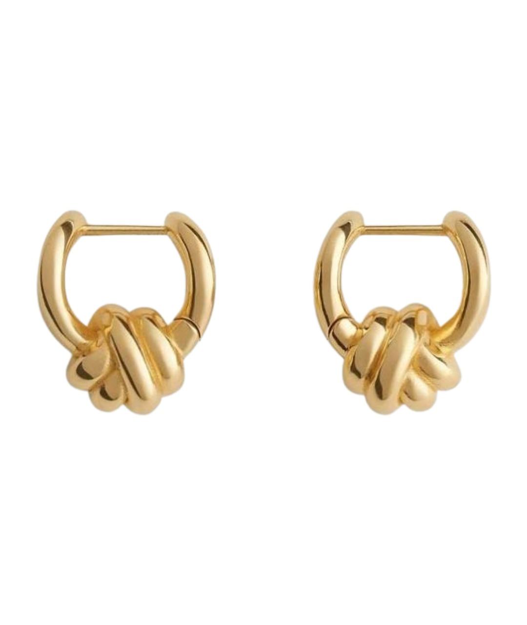 BOTTEGA VENETA Золотые металлические серьги, фото 1