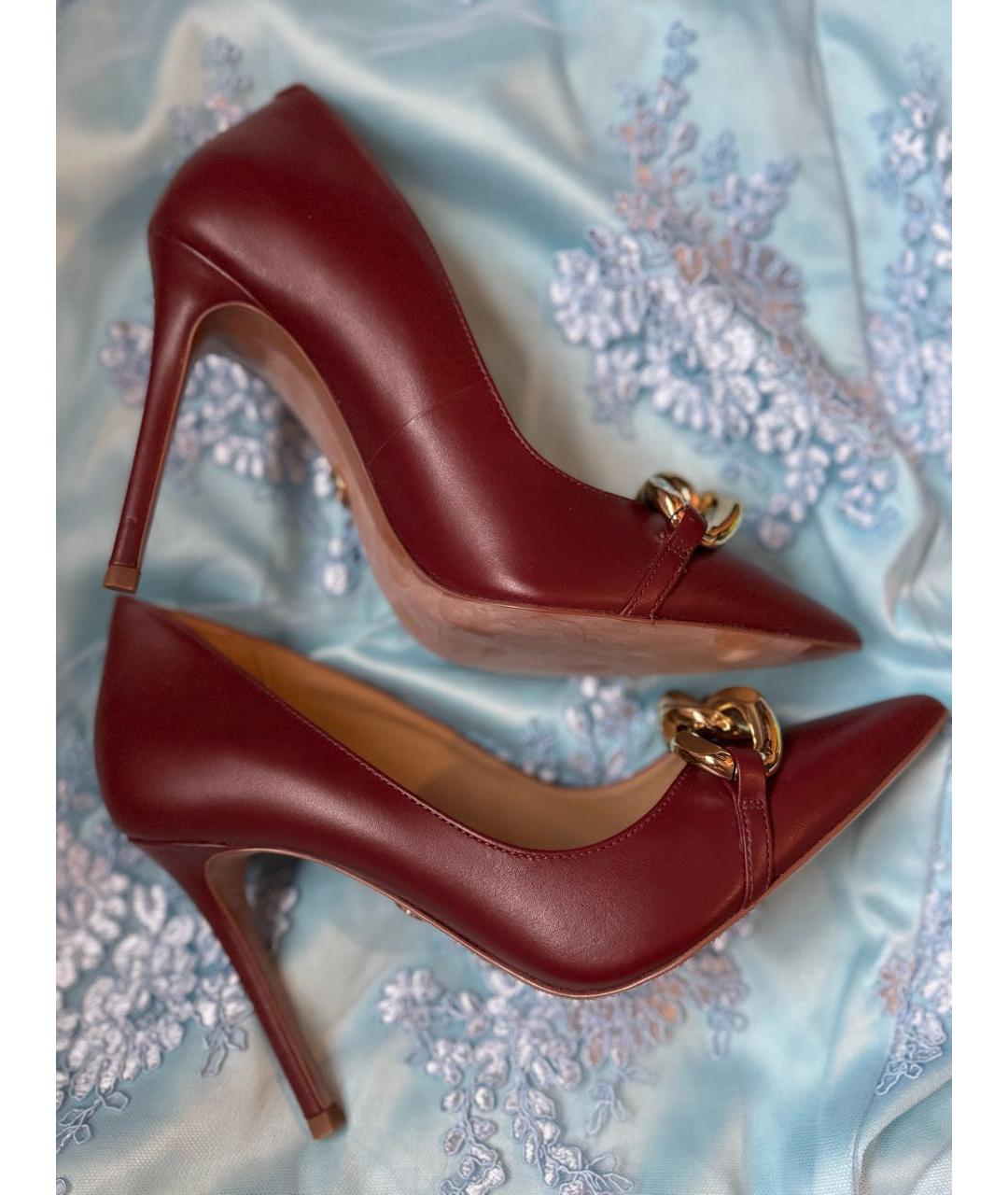 MICHAEL KORS Бордовые кожаные туфли, фото 6