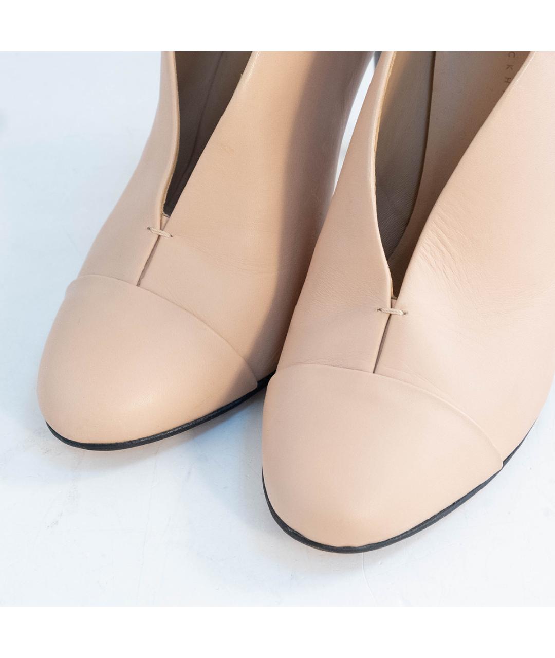 VICTORIA BECKHAM Бежевые кожаные туфли, фото 3