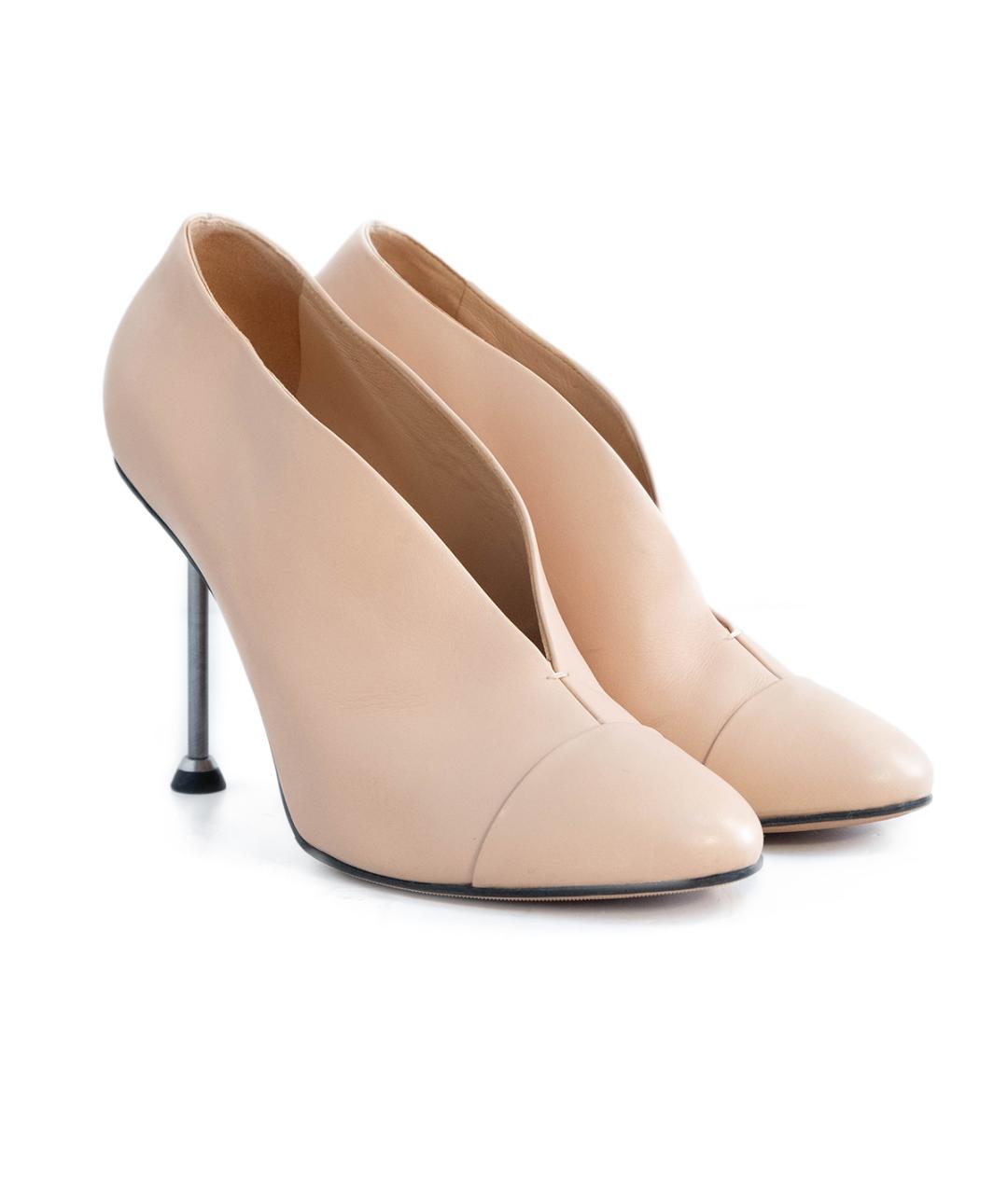 VICTORIA BECKHAM Бежевые кожаные туфли, фото 2