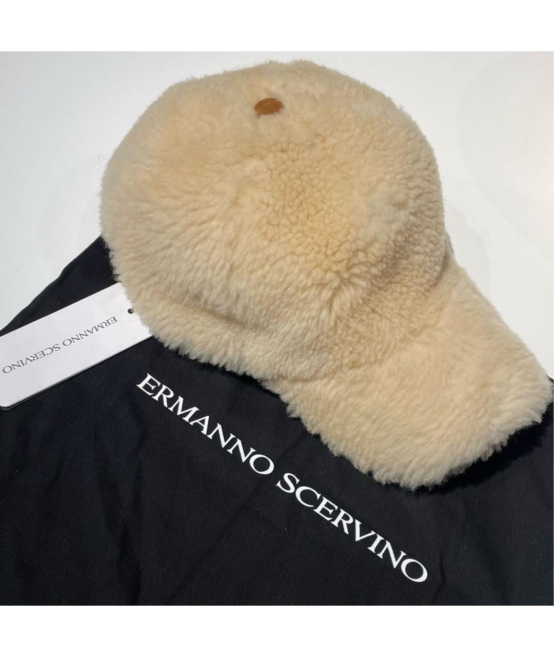 ERMANNO SCERVINO Бежевая кепка, фото 7