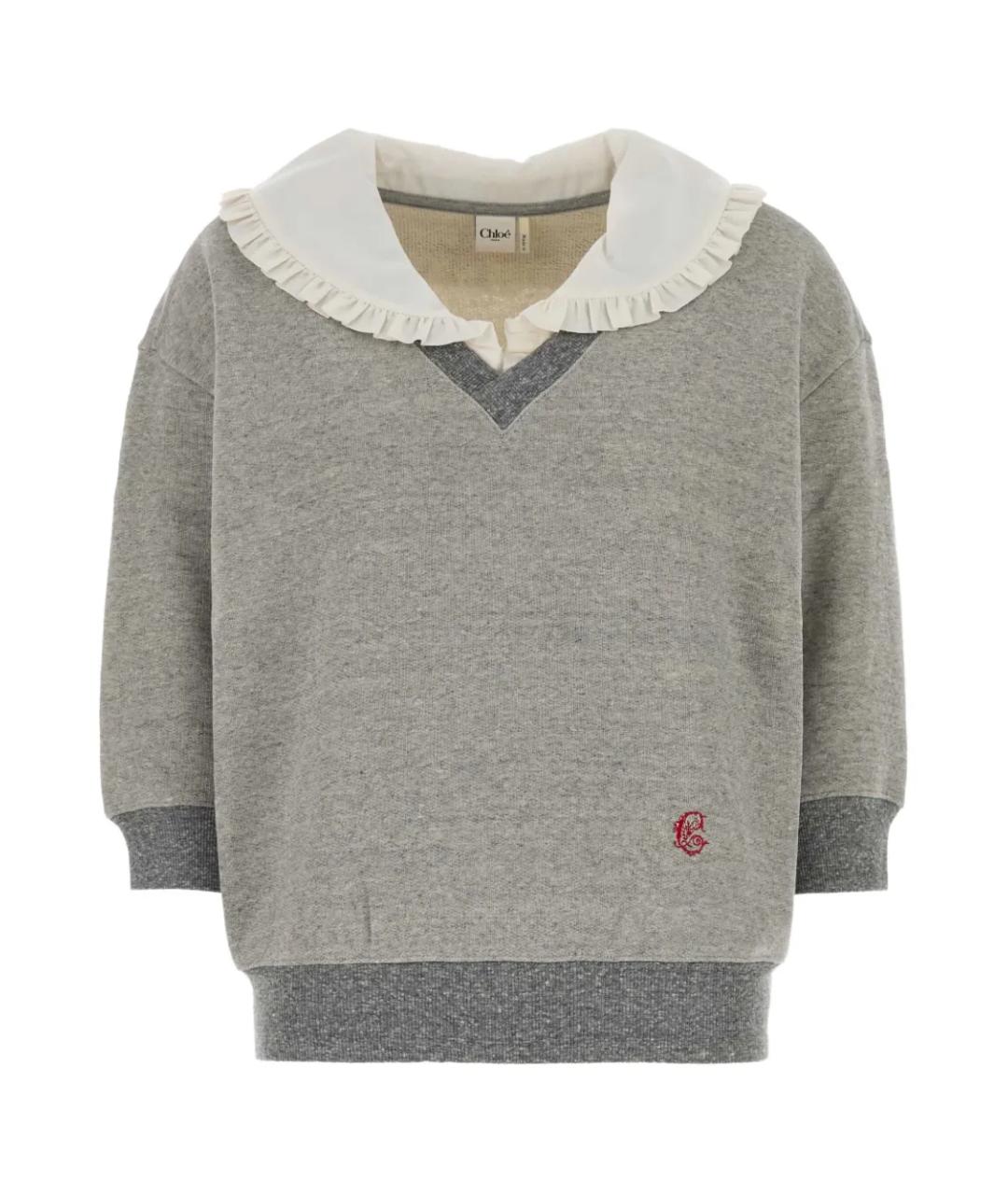 CHLOE Серый шерстяной джемпер / свитер, фото 1