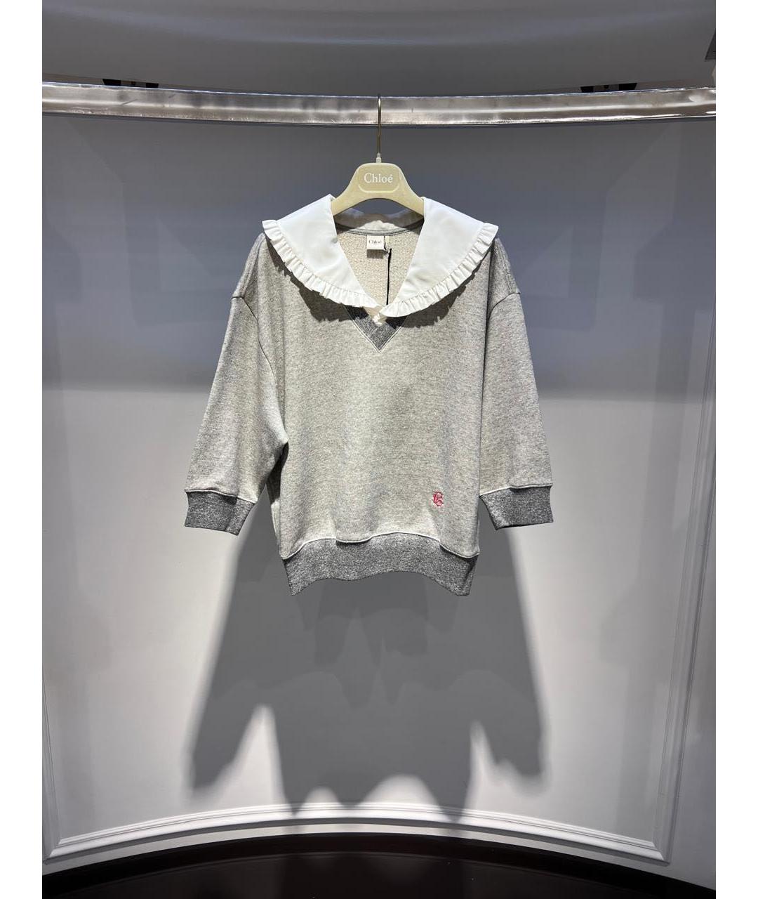 CHLOE Серый шерстяной джемпер / свитер, фото 3