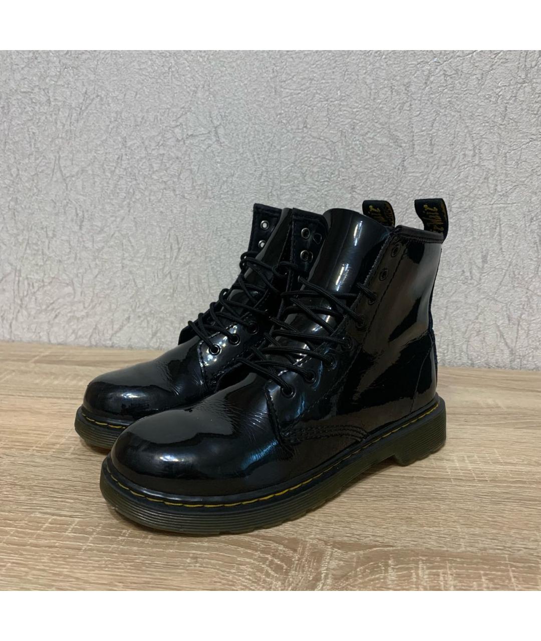 DR. MARTENS Черные ботинки из лакированной кожи, фото 5