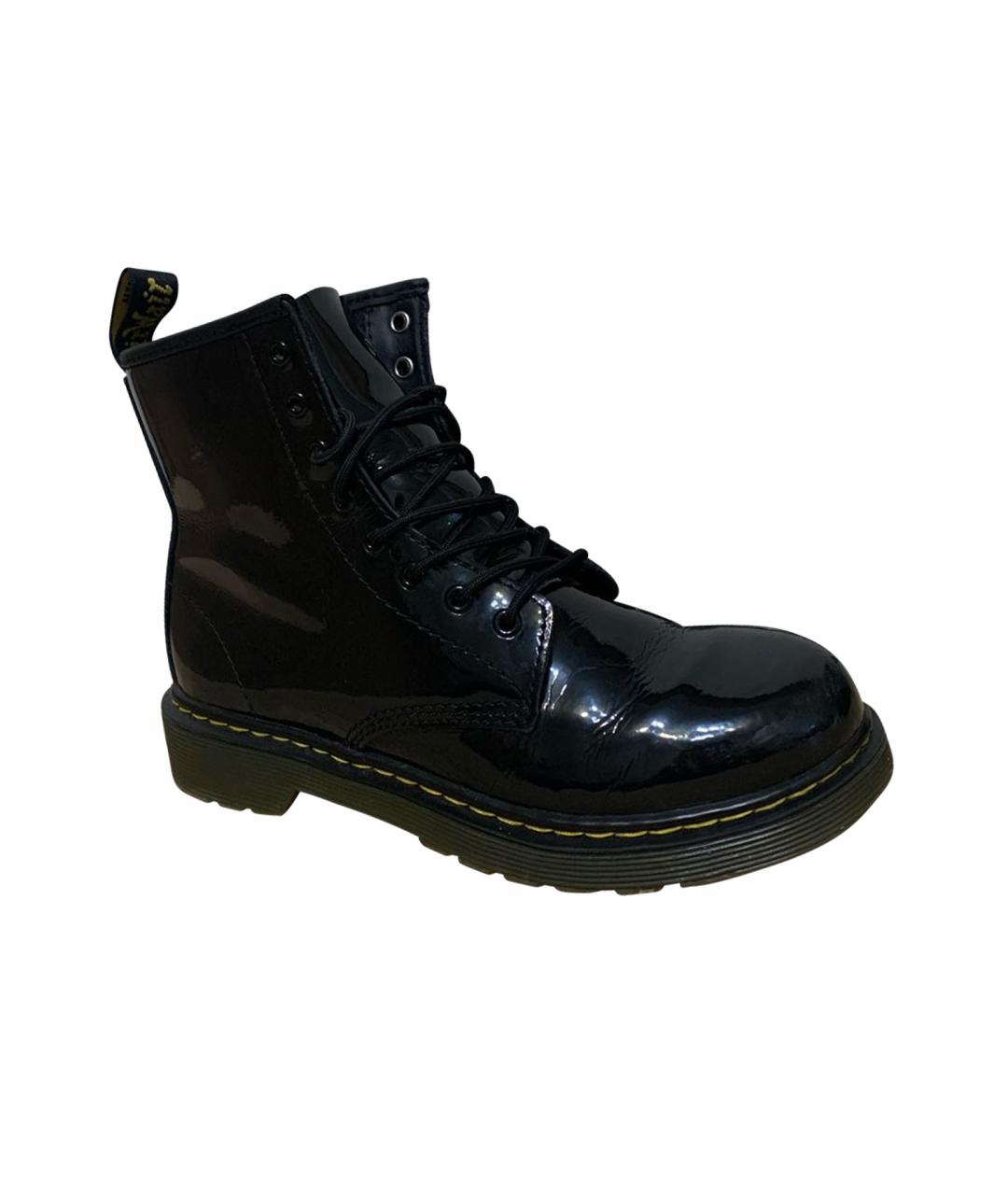 DR. MARTENS Черные ботинки из лакированной кожи, фото 1