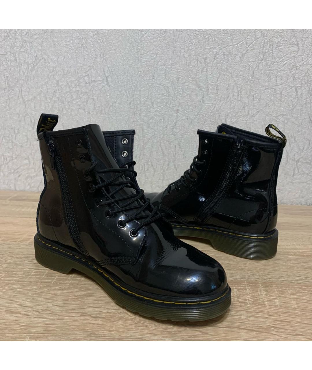DR. MARTENS Черные ботинки из лакированной кожи, фото 6