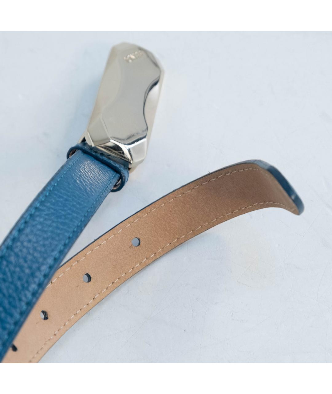 FENDI Синий кожаный ремень, фото 3