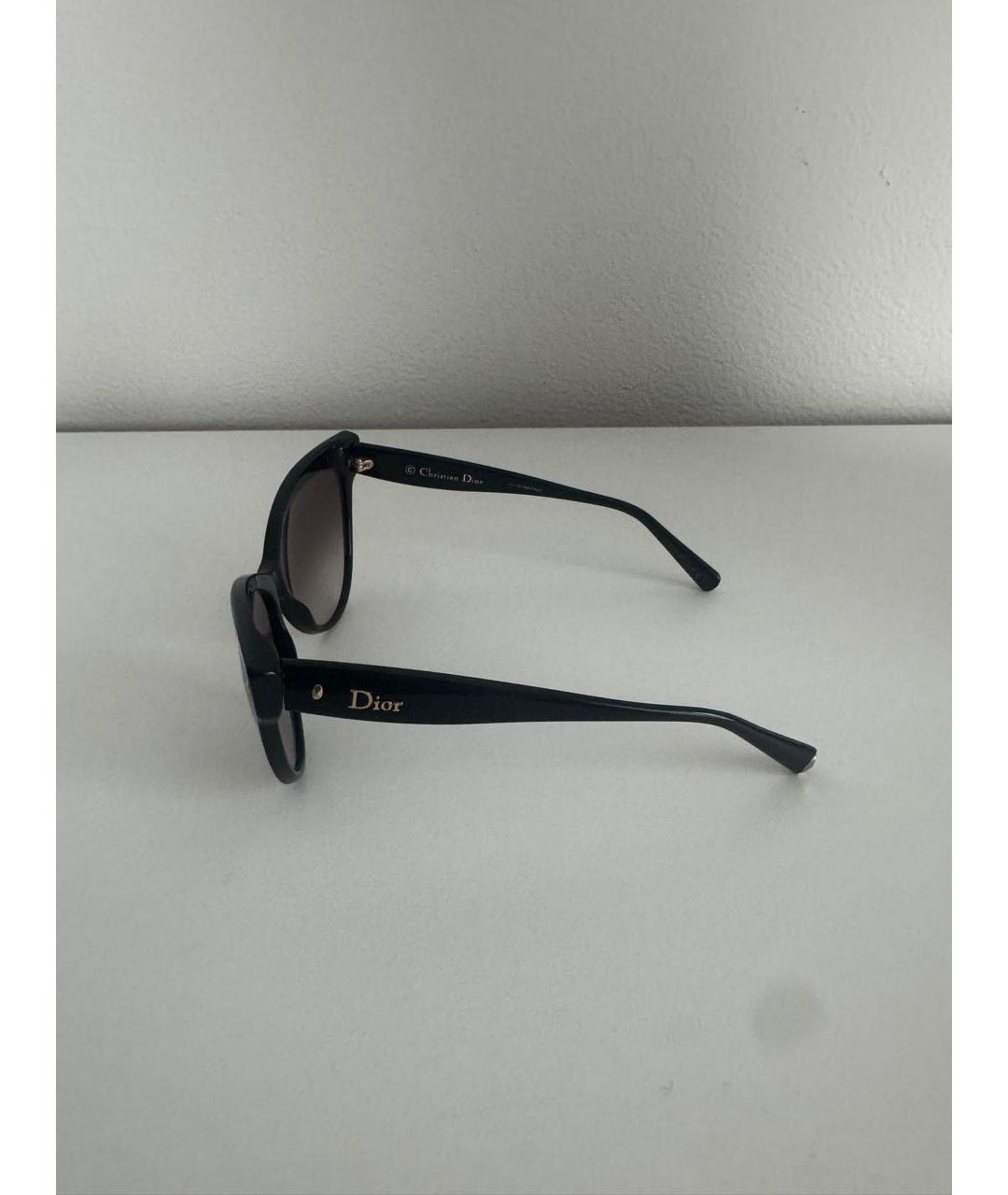 CHRISTIAN DIOR Черные пластиковые солнцезащитные очки, фото 2