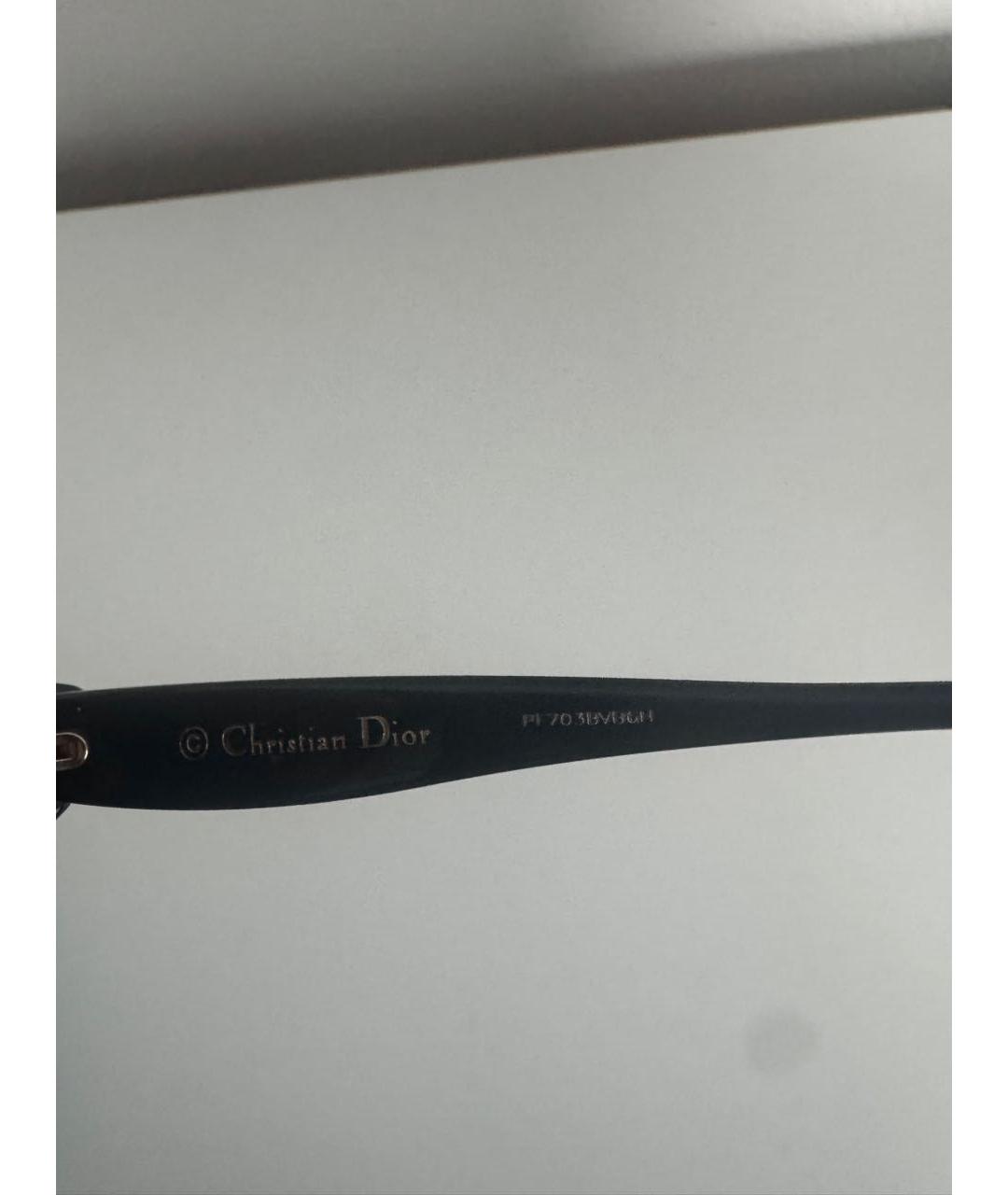 CHRISTIAN DIOR Черные пластиковые солнцезащитные очки, фото 4