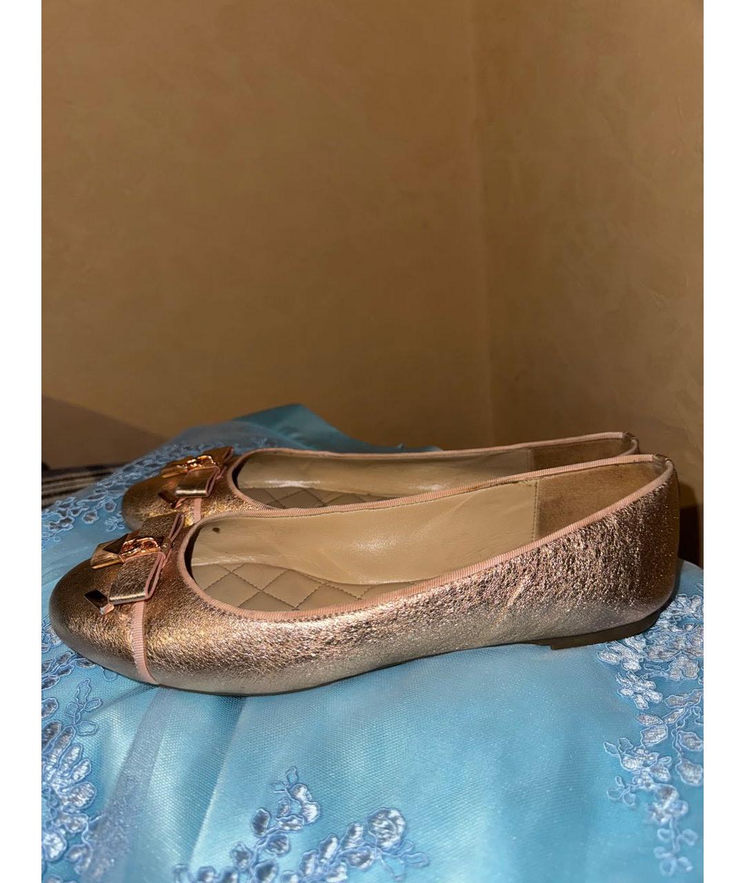 MICHAEL KORS Коралловые кожаные балетки, фото 7